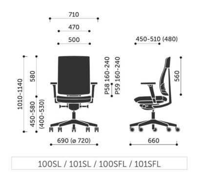 ProfiM Xenon Net 101SFL Drehstuhl – Bild 6