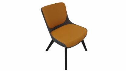 Klöber WOOOM woo56 Sessel niedrig mit Holzfussgestell mit Sitz und Rückenpolster