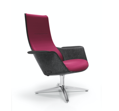 Klöber WOOOM woo74 Lounge Sessel ohne Ohren konfigurierbar, Optional mit Heizung + Massagefunktion