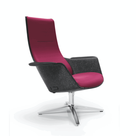 Klöber WOOOM woo74 Lounge Sessel ohne Ohren konfigurierbar, Optional mit Heizung + Massagefunktion