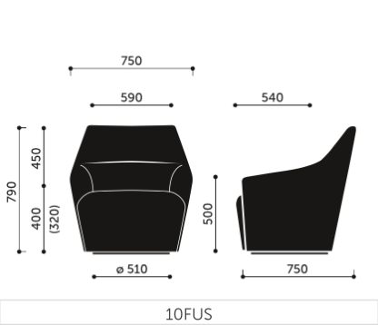 PROFIm Chic 10FUS Sessel drehbar – Bild 2